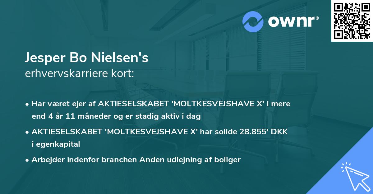 Jesper Bo Nielsen's erhvervskarriere kort