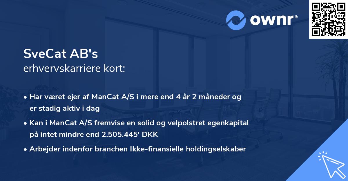 SveCat AB's erhvervskarriere kort