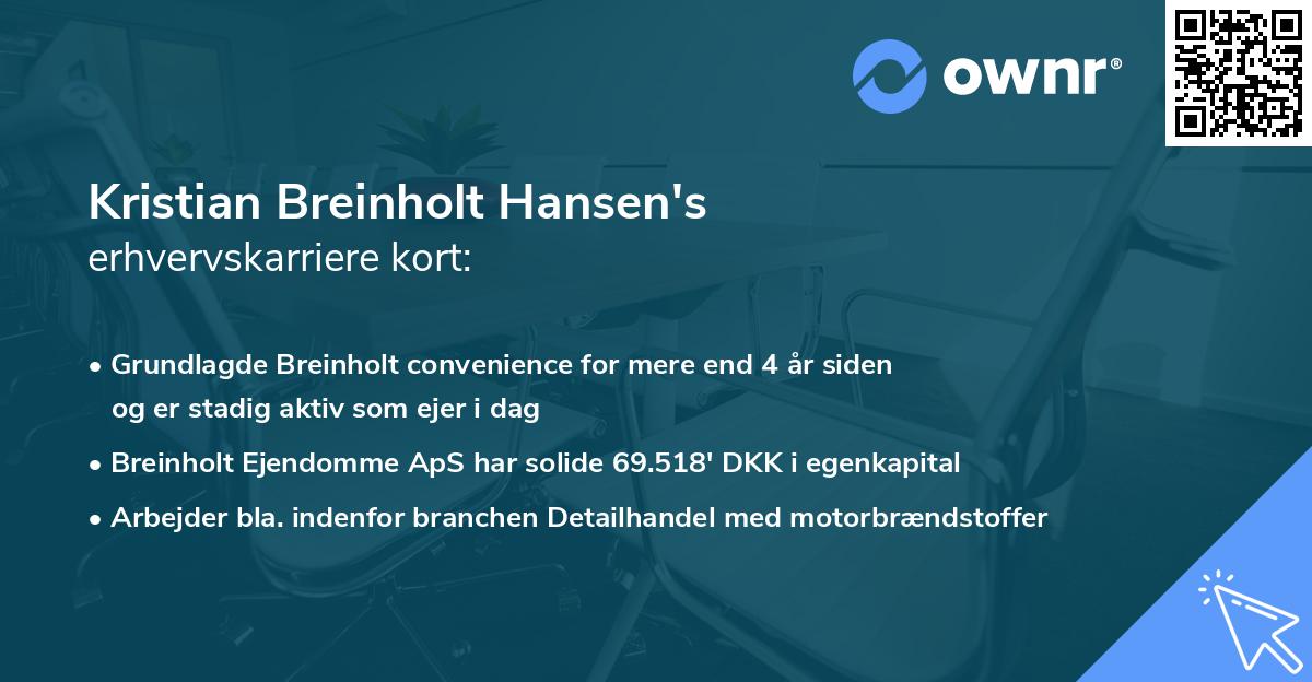 Kristian Breinholt Hansen's erhvervskarriere kort