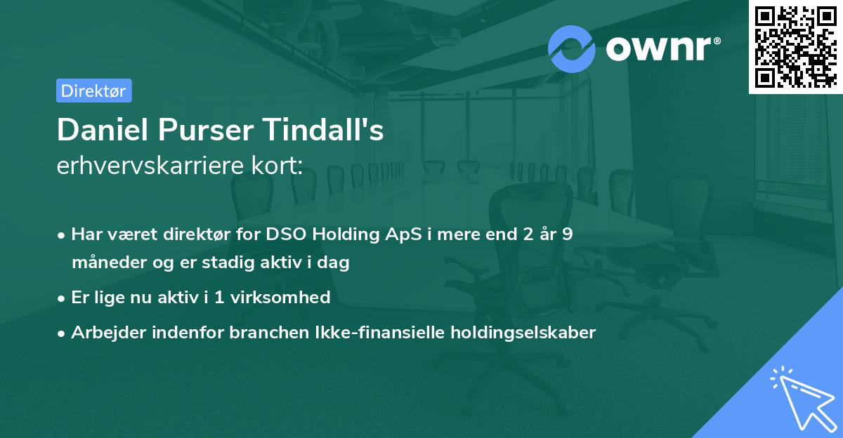 Daniel Purser Tindall's erhvervskarriere kort