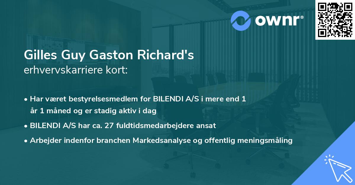 Gilles Guy Gaston Richard's erhvervskarriere kort