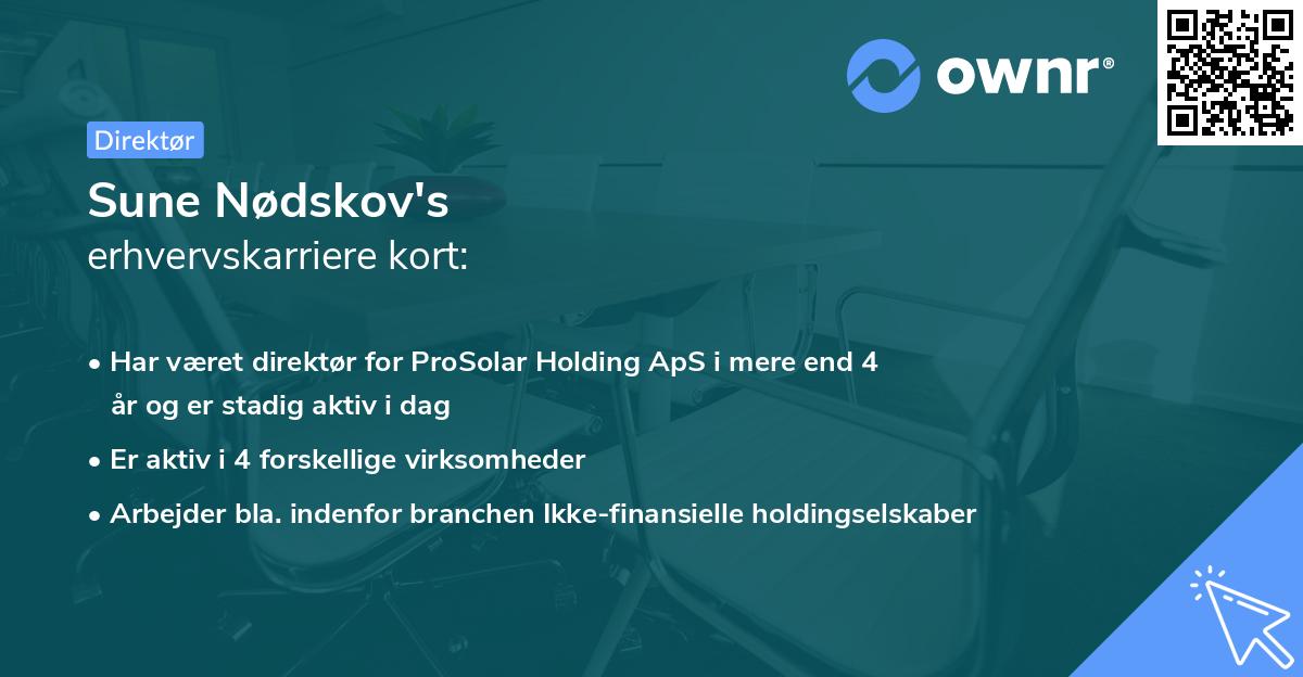 Sune Nødskov's erhvervskarriere kort