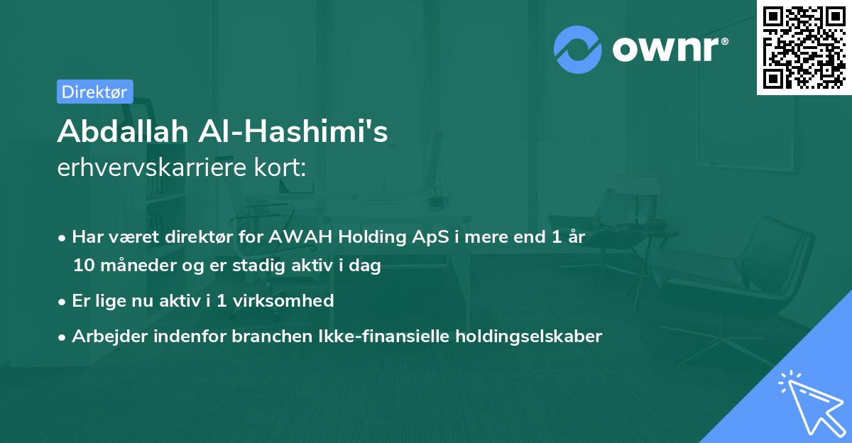 Abdallah Al-Hashimi's erhvervskarriere kort