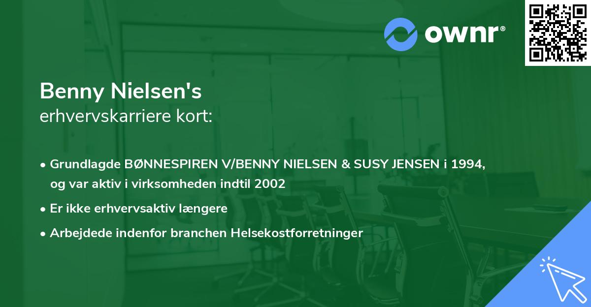 Benny Nielsen's erhvervskarriere kort