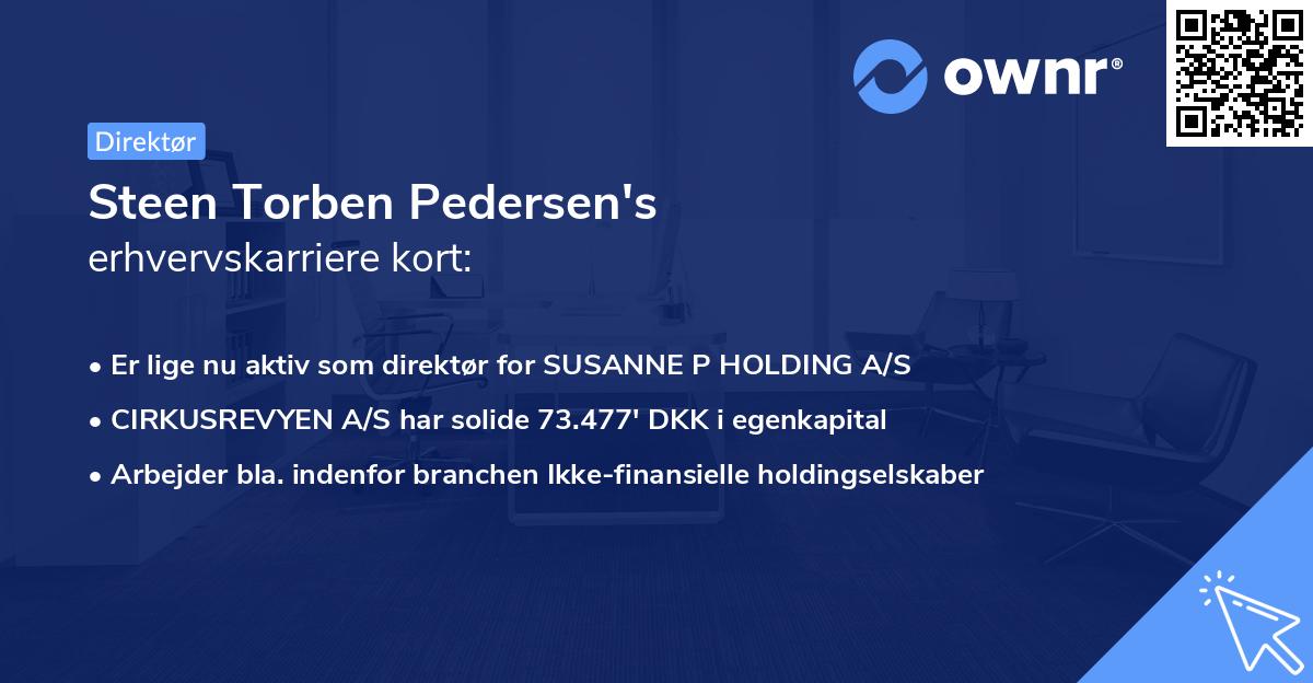 Steen Torben Pedersen's erhvervskarriere kort