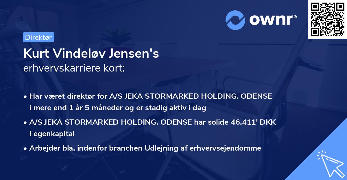 Kurt Vindeløv Jensen's erhvervskarriere kort