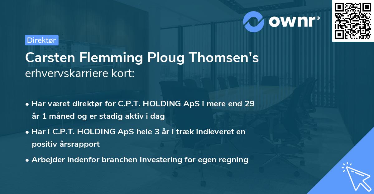 Carsten Flemming Ploug Thomsen's erhvervskarriere kort