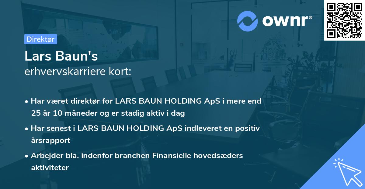 Lars Baun's erhvervskarriere kort