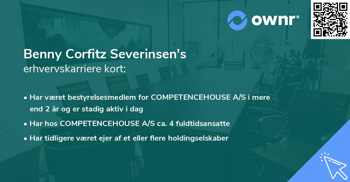 Benny Corfitz Severinsen's erhvervskarriere kort