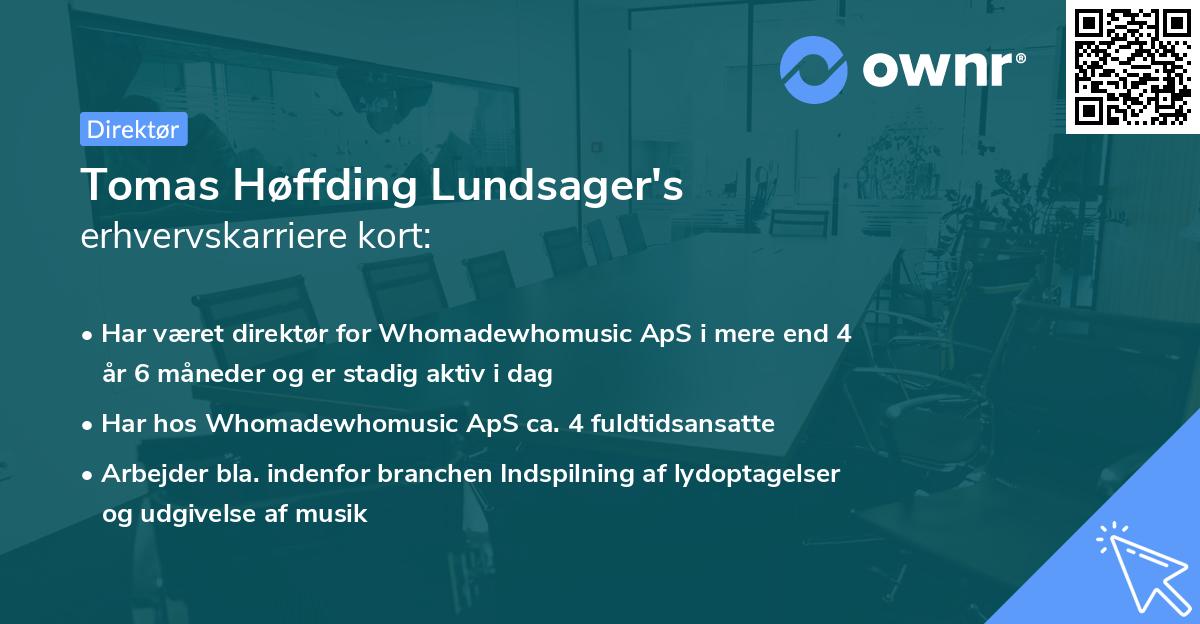 Tomas Høffding Lundsager's erhvervskarriere kort