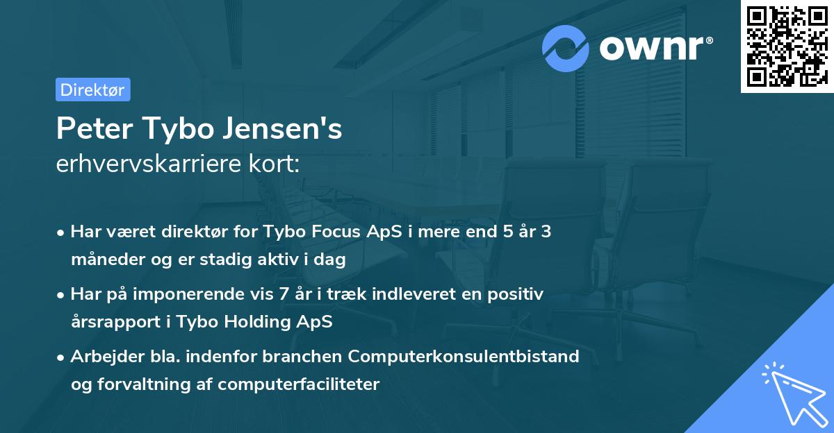 Peter Tybo Jensen's erhvervskarriere kort