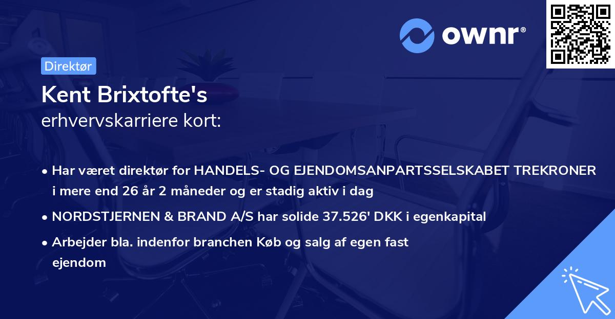 Kent Brixtofte's erhvervskarriere kort