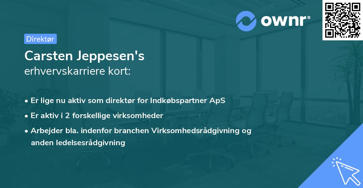 Carsten Jeppesen's erhvervskarriere kort