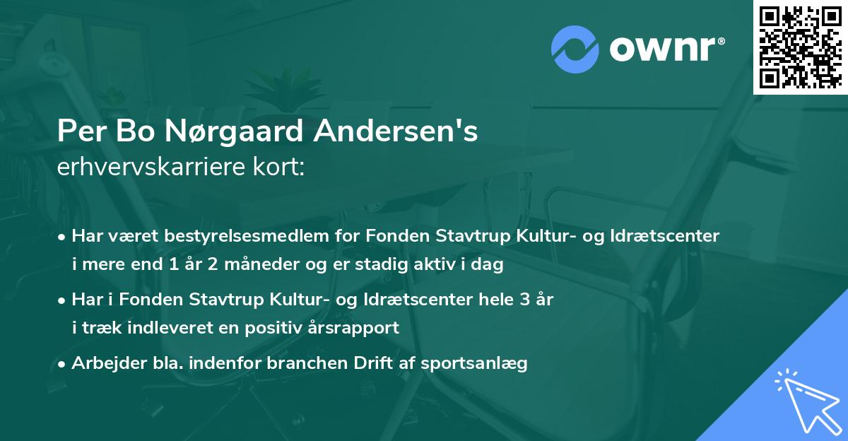 Per Bo Nørgaard Andersen's erhvervskarriere kort