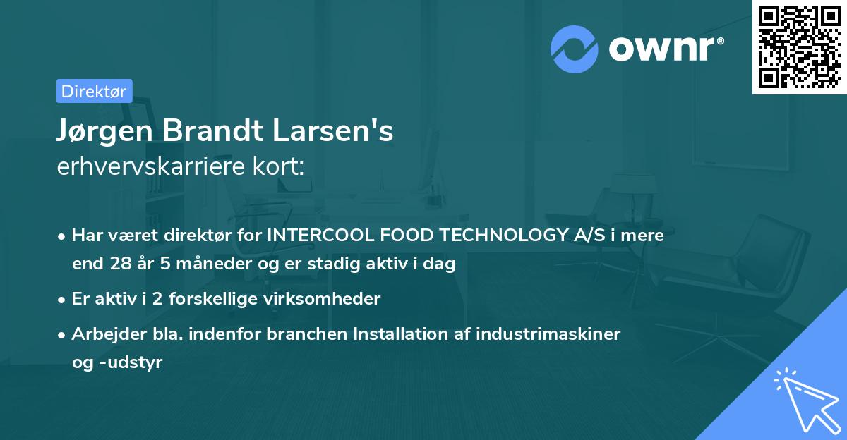 Jørgen Brandt Larsen's erhvervskarriere kort