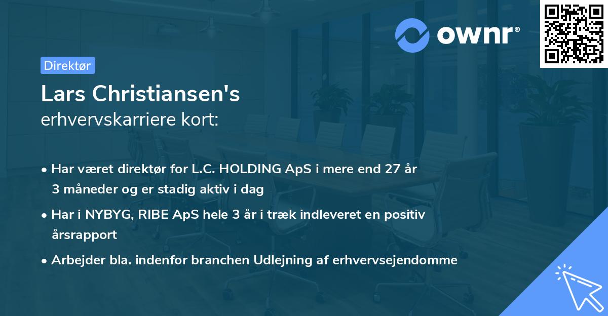 Lars Christiansen's erhvervskarriere kort
