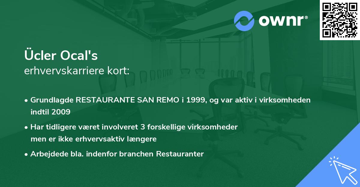 Ücler Ocal's erhvervskarriere kort