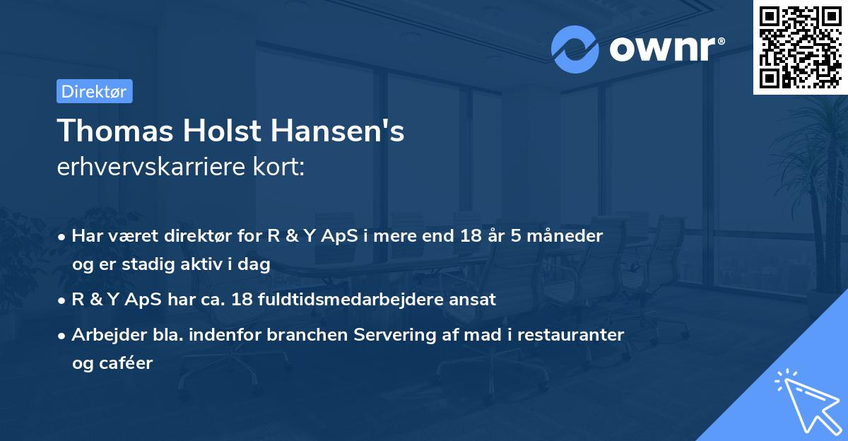 Thomas Holst Hansen's erhvervskarriere kort