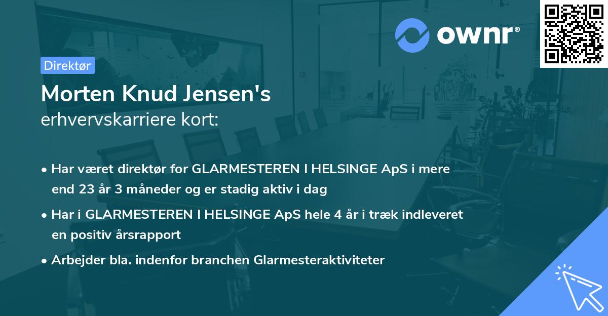 Morten Knud Jensen's erhvervskarriere kort