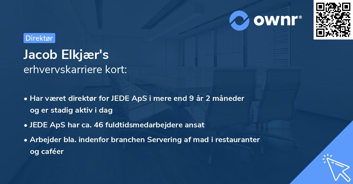 Jacob Elkjær's erhvervskarriere kort