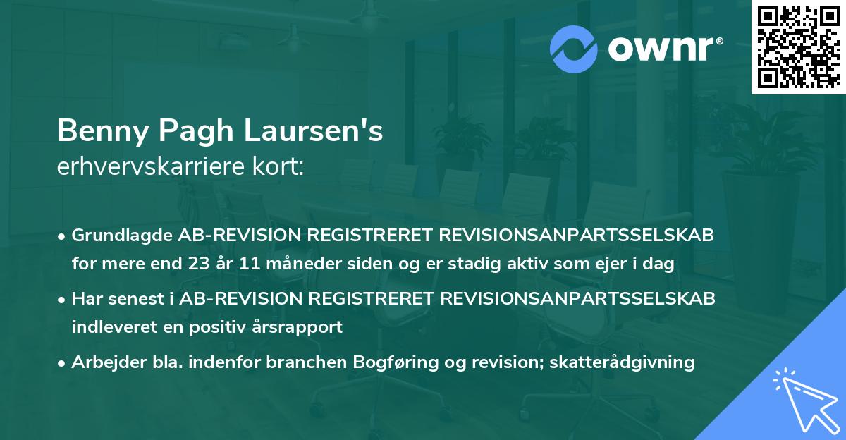 Benny Pagh Laursen's erhvervskarriere kort