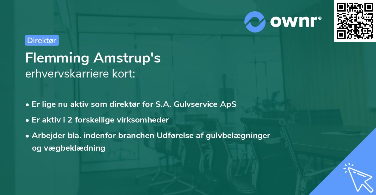 Flemming Amstrup's erhvervskarriere kort