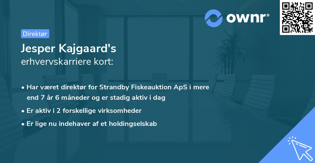 Jesper Kajgaard's erhvervskarriere kort