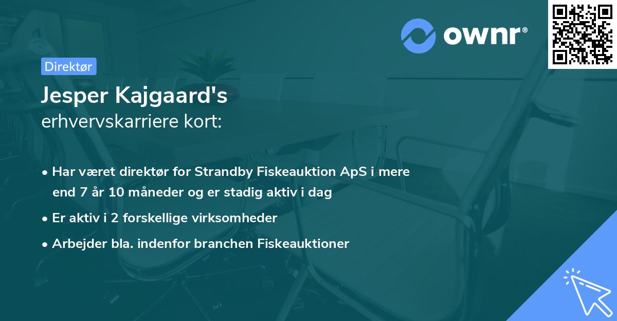 Jesper Kajgaard's erhvervskarriere kort