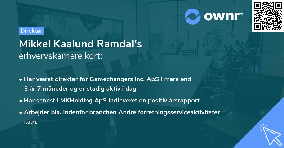 Mikkel Kaalund Ramdal's erhvervskarriere kort
