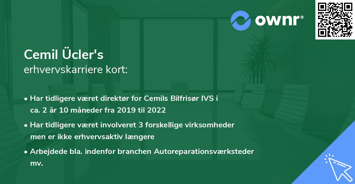 Cemil Ücler's erhvervskarriere kort