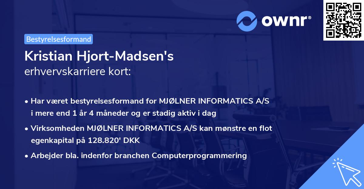 Kristian Hjort-Madsen's erhvervskarriere kort