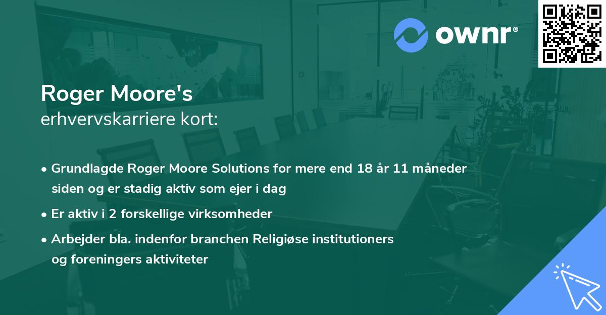 Roger Moore's erhvervskarriere kort