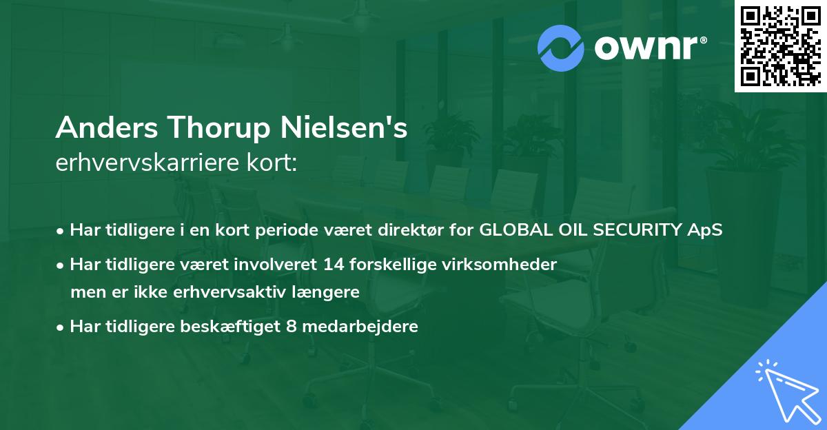 Anders Thorup Nielsen's erhvervskarriere kort
