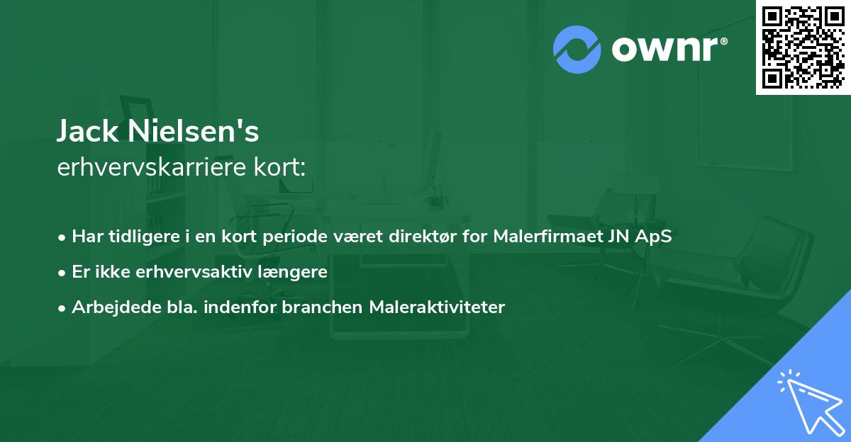 Jack Nielsen's erhvervskarriere kort
