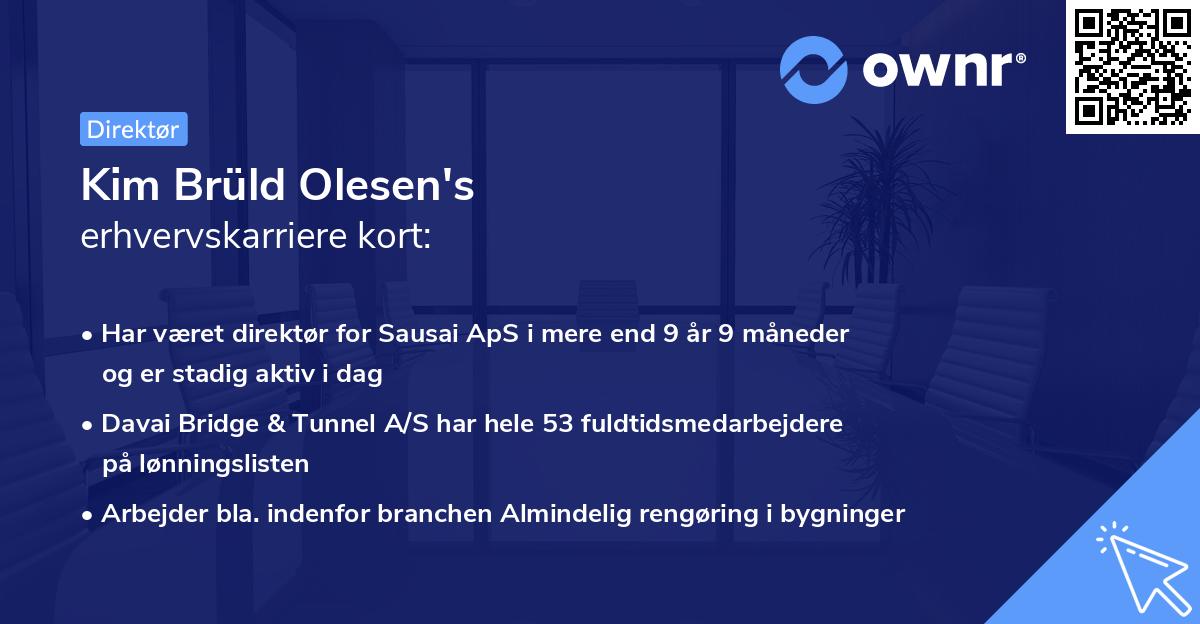 Kim Brüld Olesen's erhvervskarriere kort