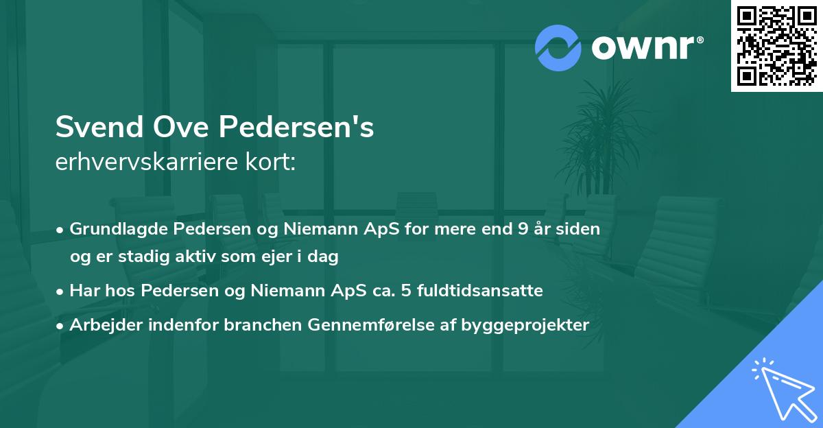 Svend Ove Pedersen's erhvervskarriere kort