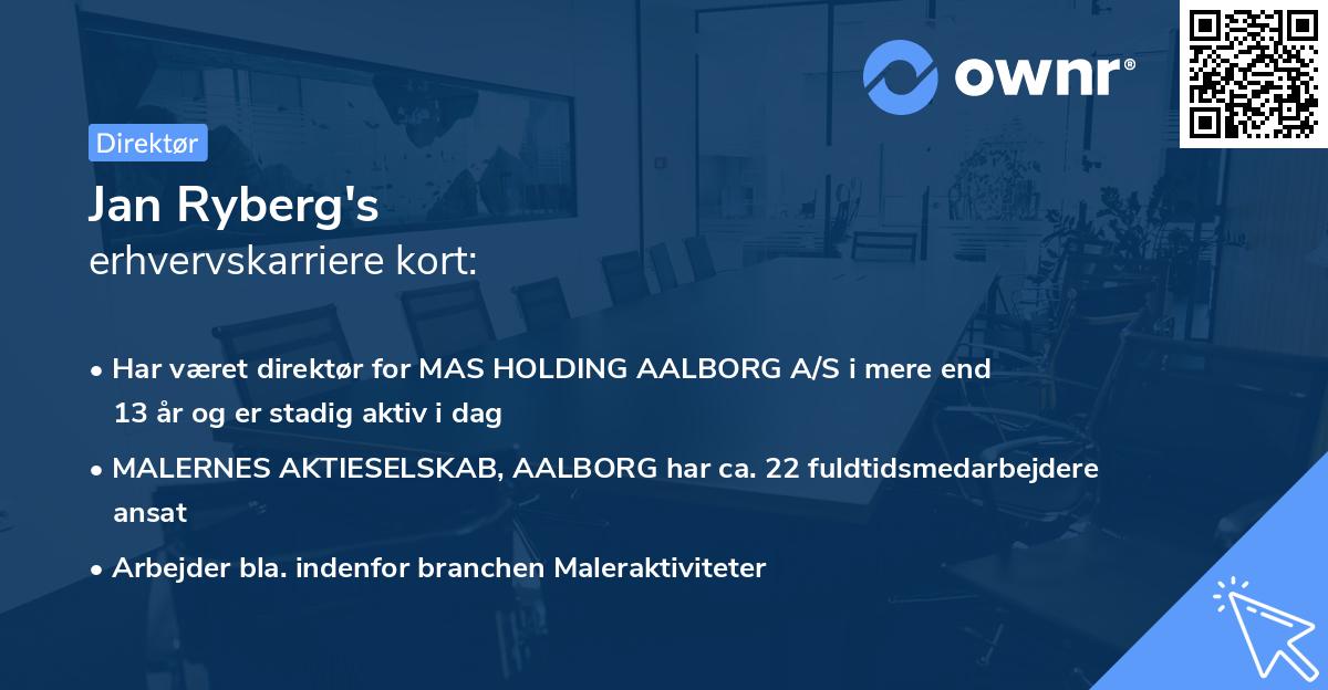 Jan Ryberg's erhvervskarriere kort