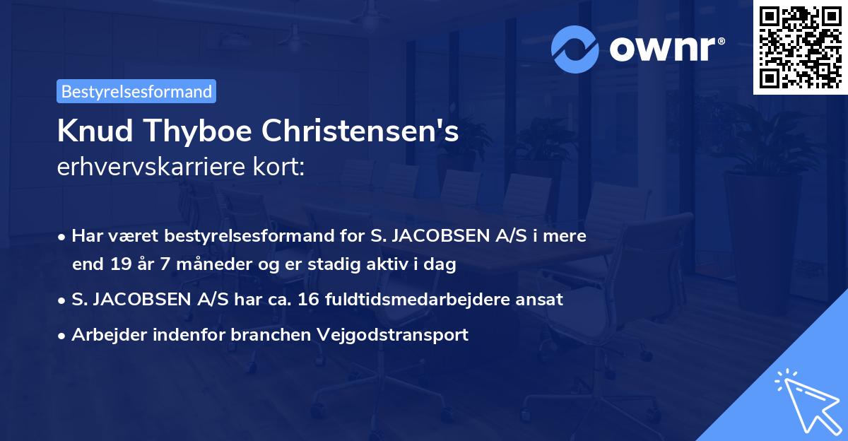 Knud Thyboe Christensen's erhvervskarriere kort