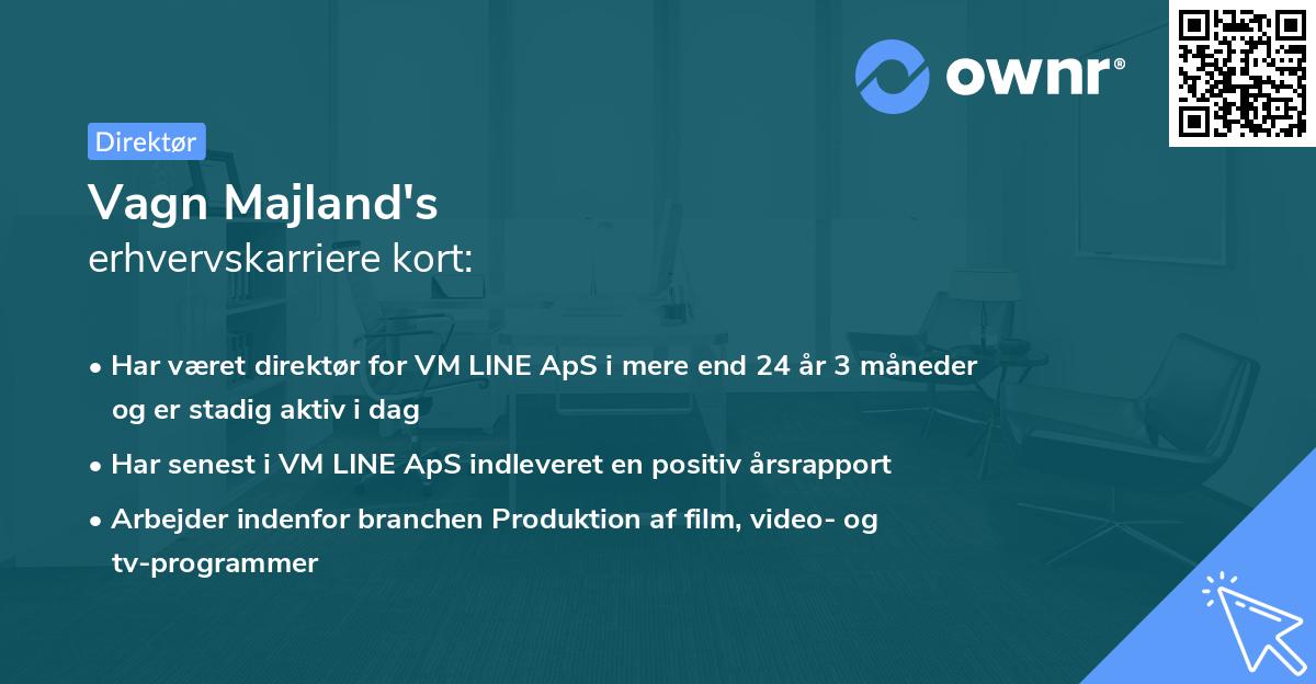 Vagn Majland's erhvervskarriere kort