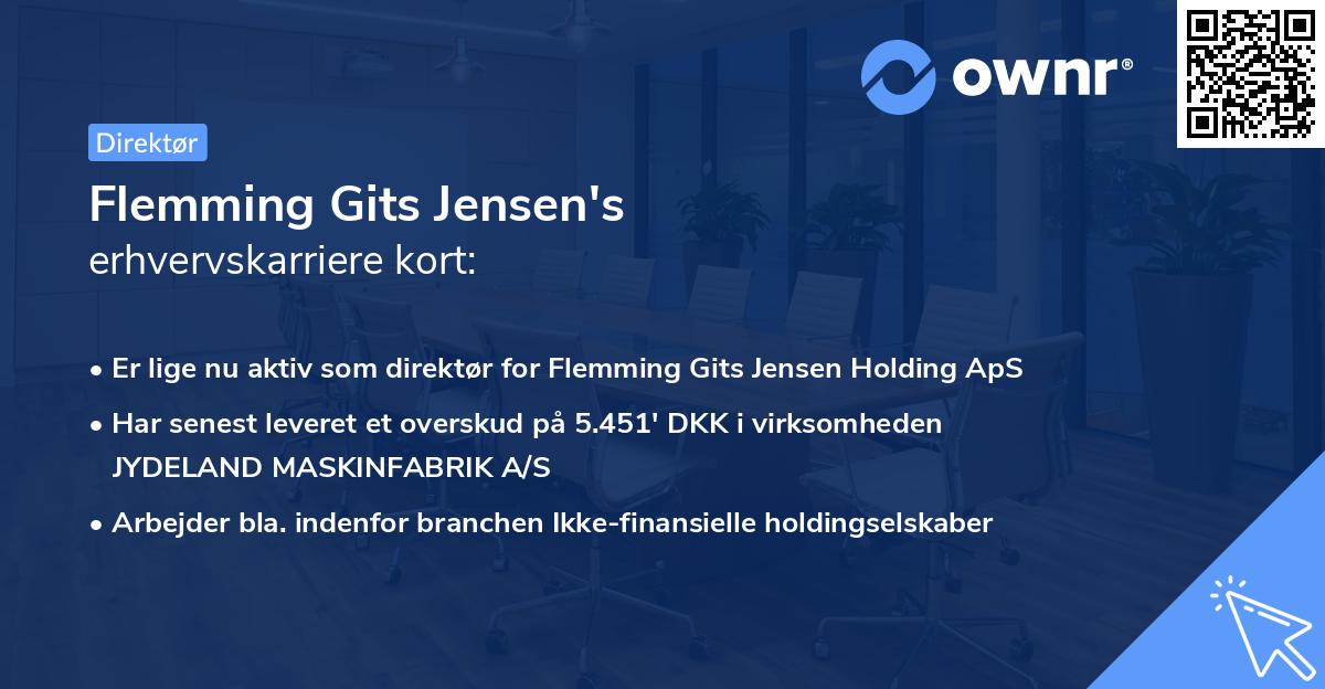 Flemming Gits Jensen's erhvervskarriere kort