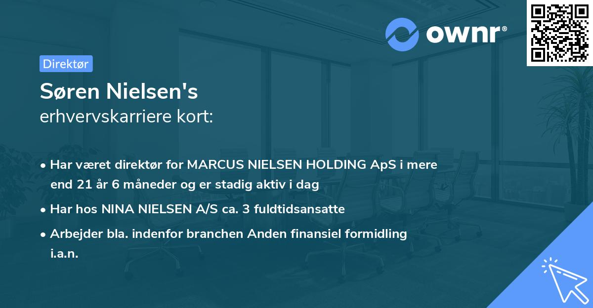 Søren Nielsen's erhvervskarriere kort