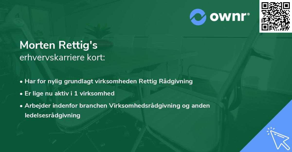 Morten Rettig's erhvervskarriere kort