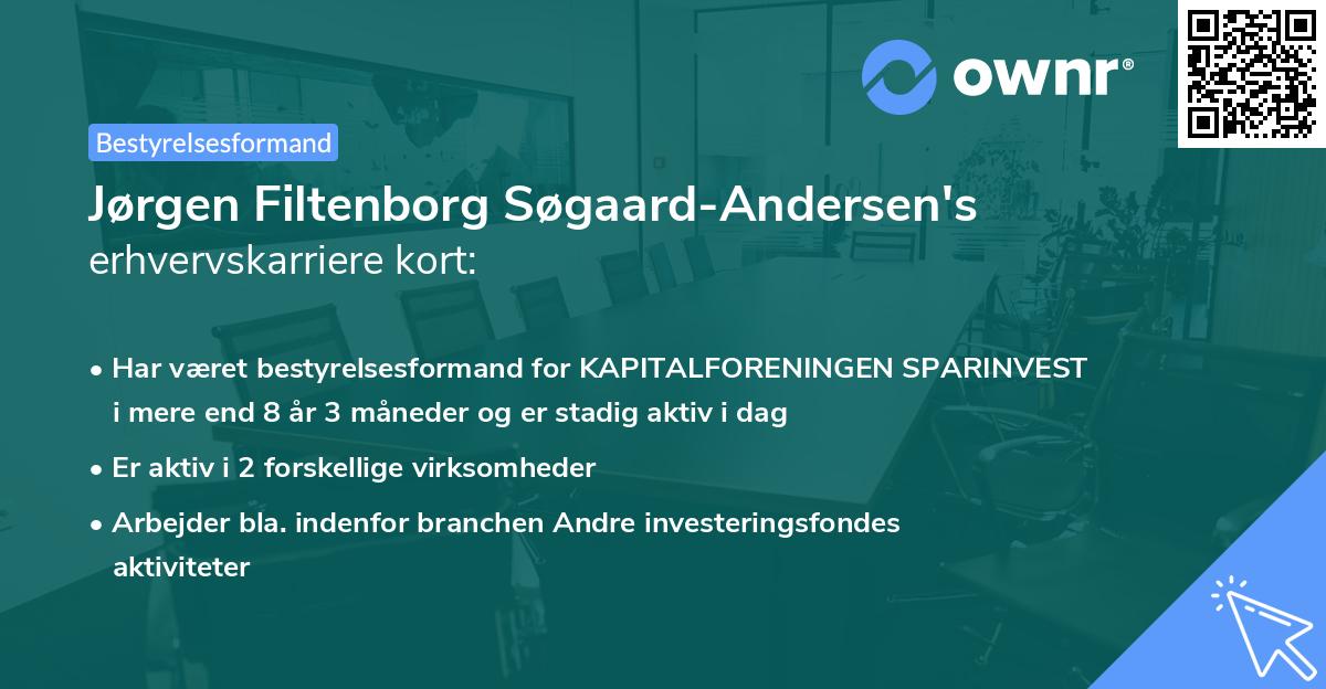 Jørgen Filtenborg Søgaard-Andersen's erhvervskarriere kort