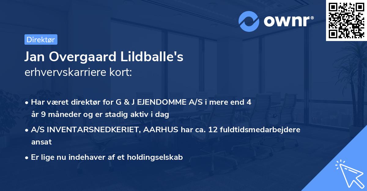 Jan Overgaard Lildballe's erhvervskarriere kort