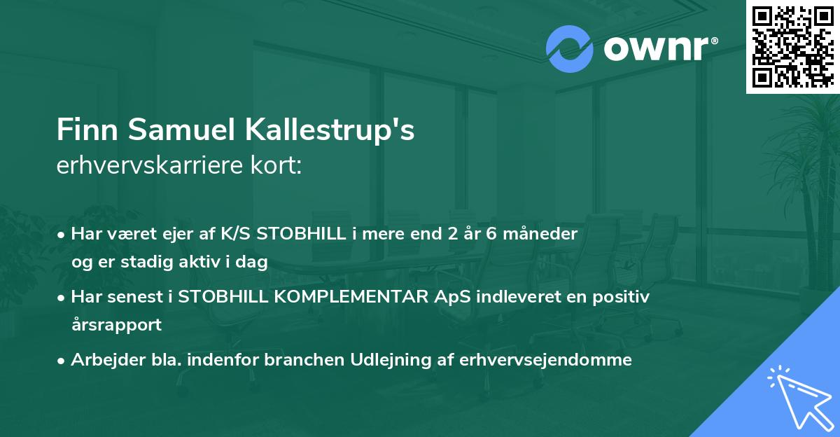 Finn Samuel Kallestrup's erhvervskarriere kort