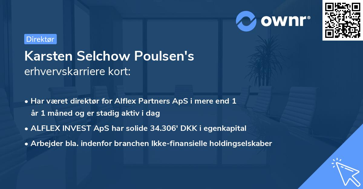 Karsten Selchow Poulsen's erhvervskarriere kort