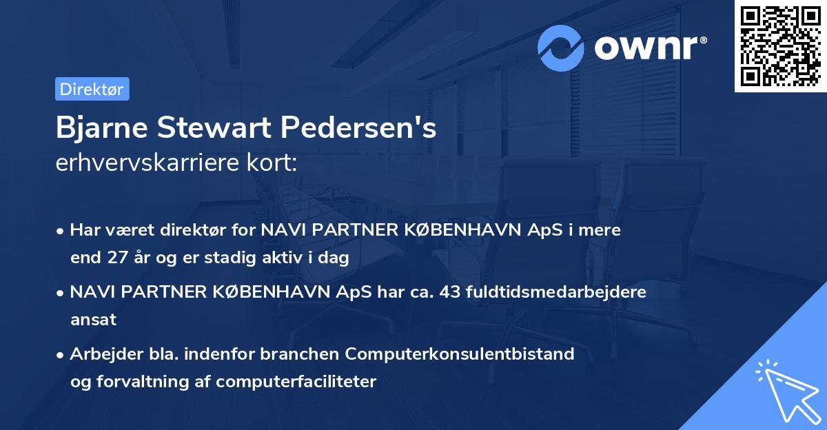 Bjarne Stewart Pedersen's erhvervskarriere kort