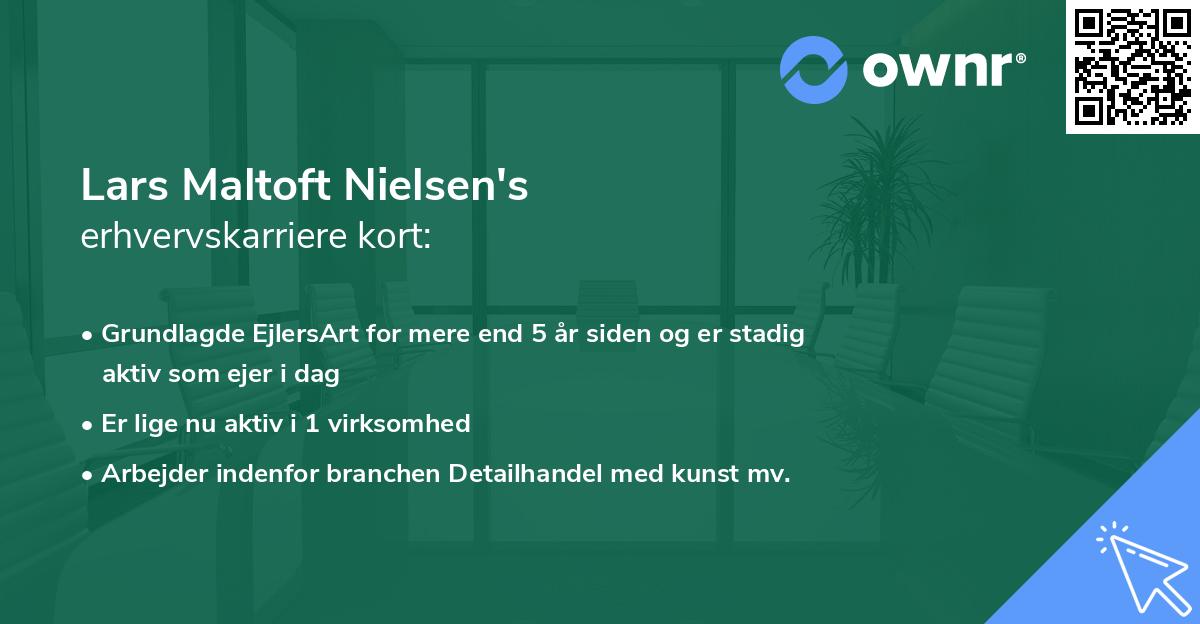 Lars Maltoft Nielsen's erhvervskarriere kort