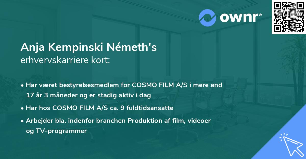 Anja Kempinski Németh's erhvervskarriere kort