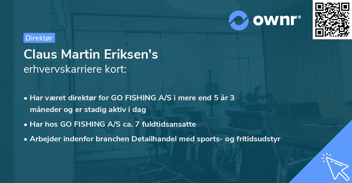 Claus Martin Eriksen's erhvervskarriere kort